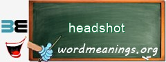 WordMeaning blackboard for headshot